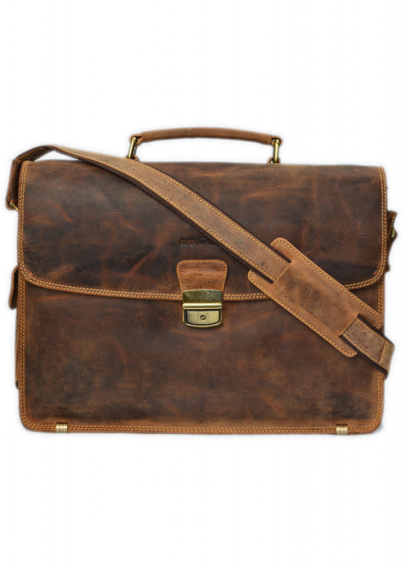 Vintage-Leder Aktentasche braun